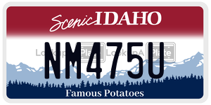 NM475U  license plate in ID