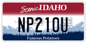 NP210U  license plate in ID
