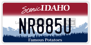 NR885U  license plate in ID