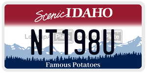 NT198U  license plate in ID