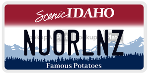 NU0RLNZ  license plate in ID