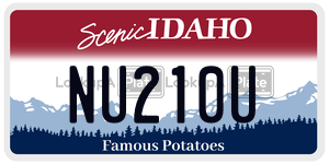 NU210U  license plate in ID
