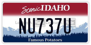 NU737U  license plate in ID