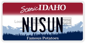 NUSUN  license plate in ID