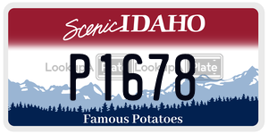 P1678  license plate in ID