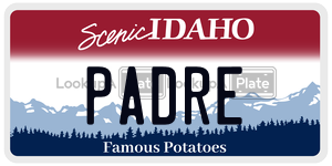 PADRE license plate in Idaho