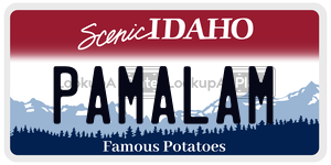 PAMALAM  license plate in ID