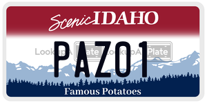 PAZ01  license plate in ID