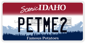 PETME2  license plate in ID
