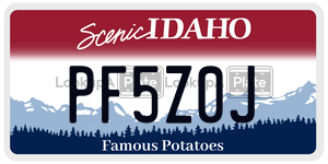 PF5Z0J  license plate in ID