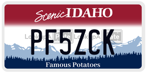 PF5ZCK  license plate in ID