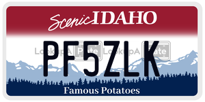 PF5ZLK  license plate in ID