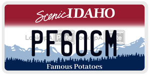 PF60CM  license plate in ID