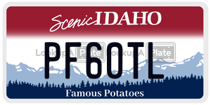 PF60TL  license plate in ID