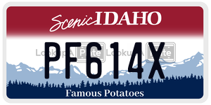 PF614X  license plate in ID