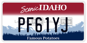PF61YJ  license plate in ID