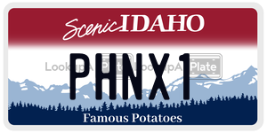 PHNX1  license plate in ID