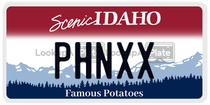 PHNXX  license plate in ID