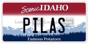 PILAS  license plate in ID