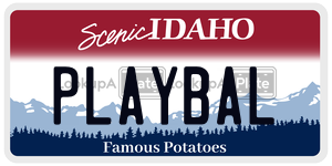 PLAYBAL  license plate in ID