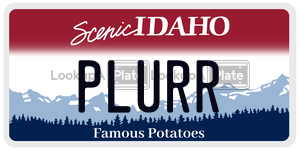 PLURR  license plate in ID