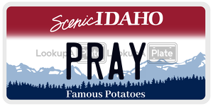 PRAY  license plate in ID