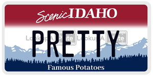 PRETTY license plate in Idaho