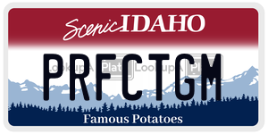PRFCTGM  license plate in ID