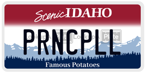 PRNCPLL  license plate in ID