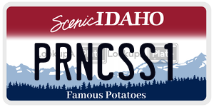 PRNCSS1  license plate in ID