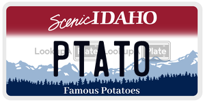 PTAT0  license plate in ID