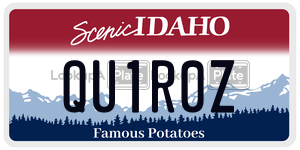 QU1R0Z license plate in Idaho