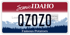 QZ0Z0  license plate in ID