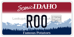 R00  license plate in ID