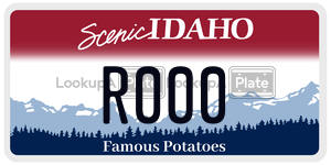 R000  license plate in ID