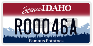 R00046A  license plate in ID