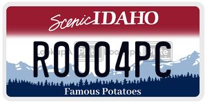 R0004PC  license plate in ID