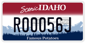 R00056J  license plate in ID