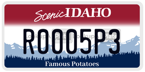 R0005P3  license plate in ID