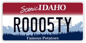 R0005TY  license plate in ID