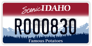 R000830  license plate in ID