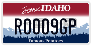 R0009GP  license plate in ID
