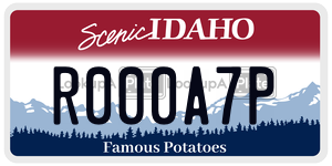 R000A7P  license plate in ID