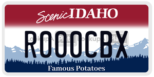 R000CBX  license plate in ID