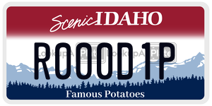 R000D1P  license plate in ID