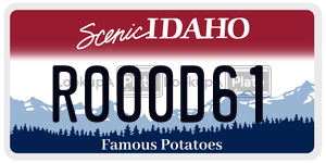 R000D61  license plate in ID