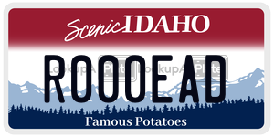 R000EAD  license plate in ID