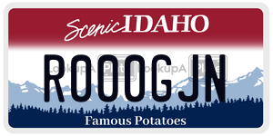 R000GJN  license plate in ID