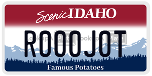 R000J0T  license plate in ID