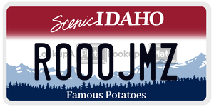 R000JMZ  license plate in ID